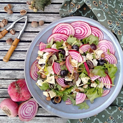 Chioggia bietensalade met druiven