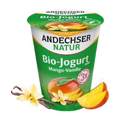 Yoghurt mango-vanille (beker) ANDECHSER