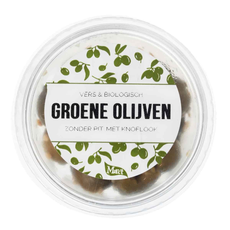 Olijven groen zonder pit knoflook