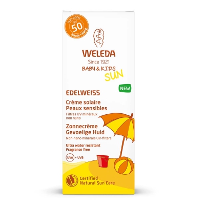 Zonnecreme baby kids spf 50 vegan WELEDA