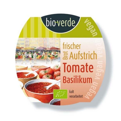 Spread tomaat basilicum vegan hummus BIOVERDE