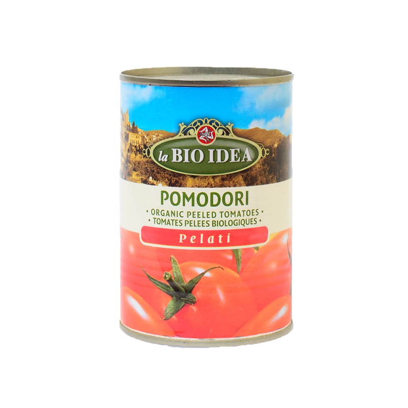 Tomaten gepeld in blik