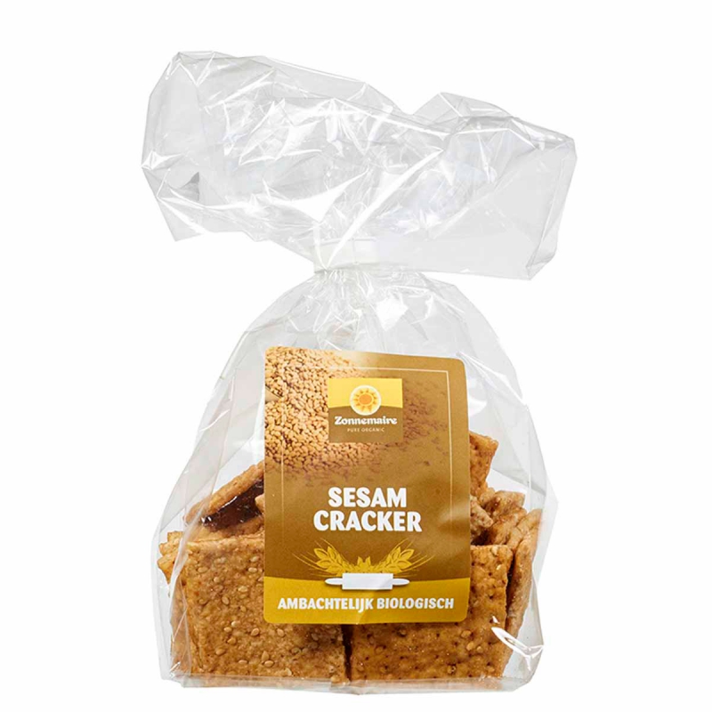 Ambachtelijke sesam crackers