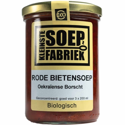 Rode bieten soep KLEINSTE SOEPFABRIEK