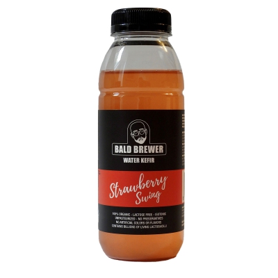 Water kefir strawberry swing THE BALD BREWER