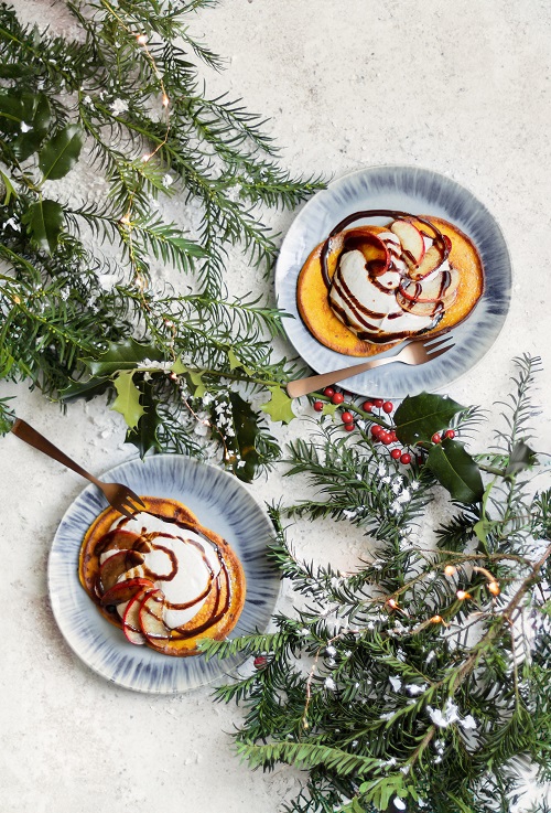 Pompoenpannenkoekjes met pumpkin spice kwark