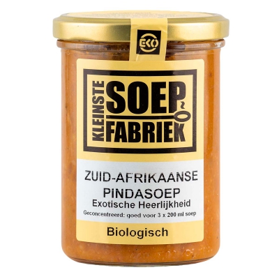 Online actie: zuid-afrikaanse pindasoep KLEINSTE SOEPFABRIEK