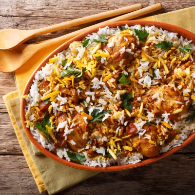 Iraakse Biryani Iraakse Biryani rijstgerecht met kip