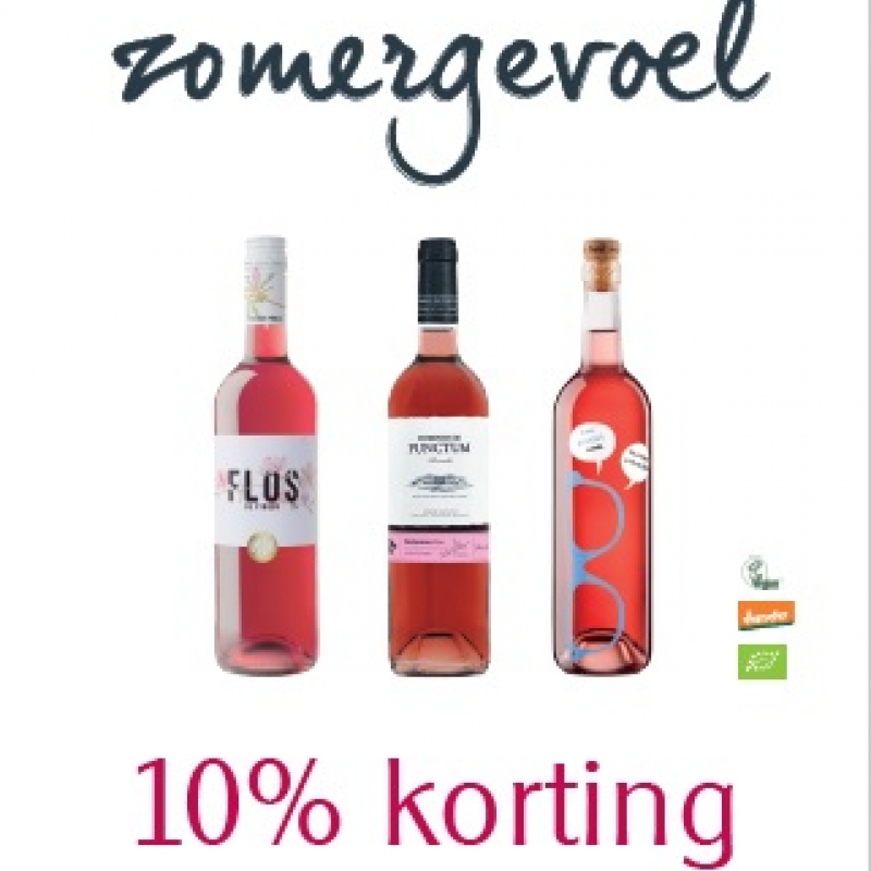 10% korting op alle rosé wijn