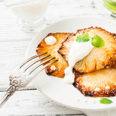 Gegrilde ananas met mascarpone