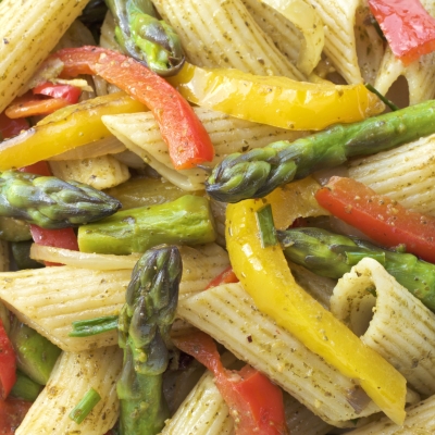 Pasta met groene asperges