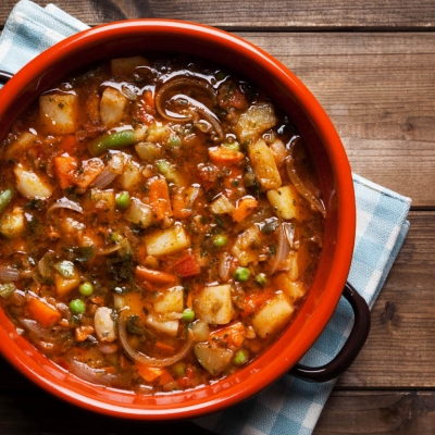 minestrone met borlottibonen en selderij