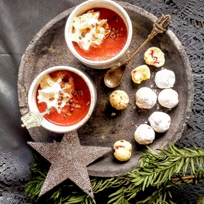 Chocolademelk met sneeuwballen