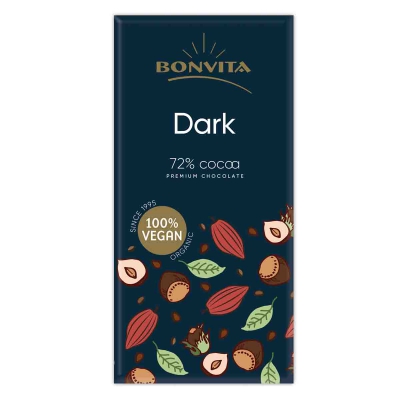 Chocoladetablet dark 71% cacao vegan BONVITA